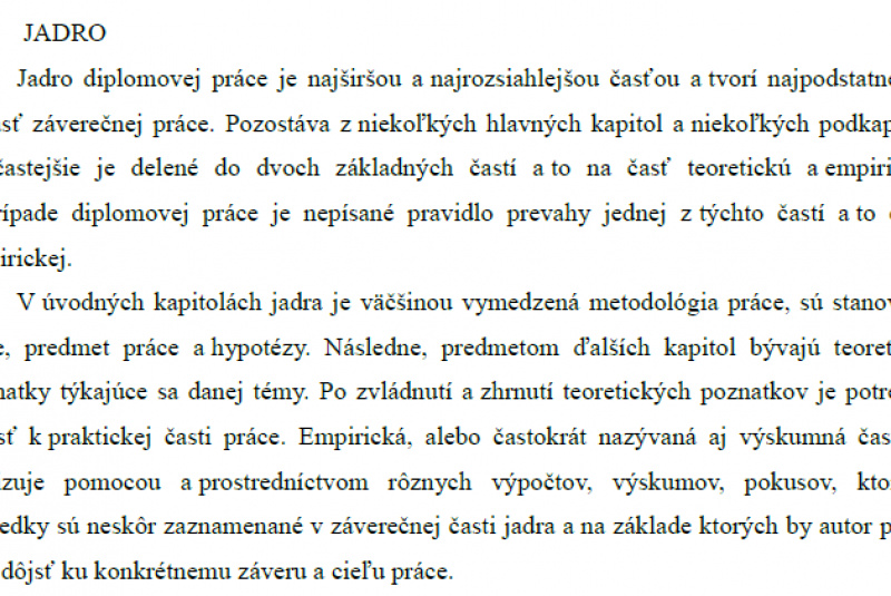 Diplomové práce - Jadro Diplomové práce - Jadro